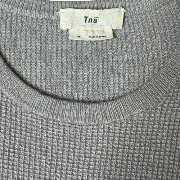 Aritzia Tna The Penny Waffle Knit Wool Alpaca Blend Sweater size M - Picture 3 of 6